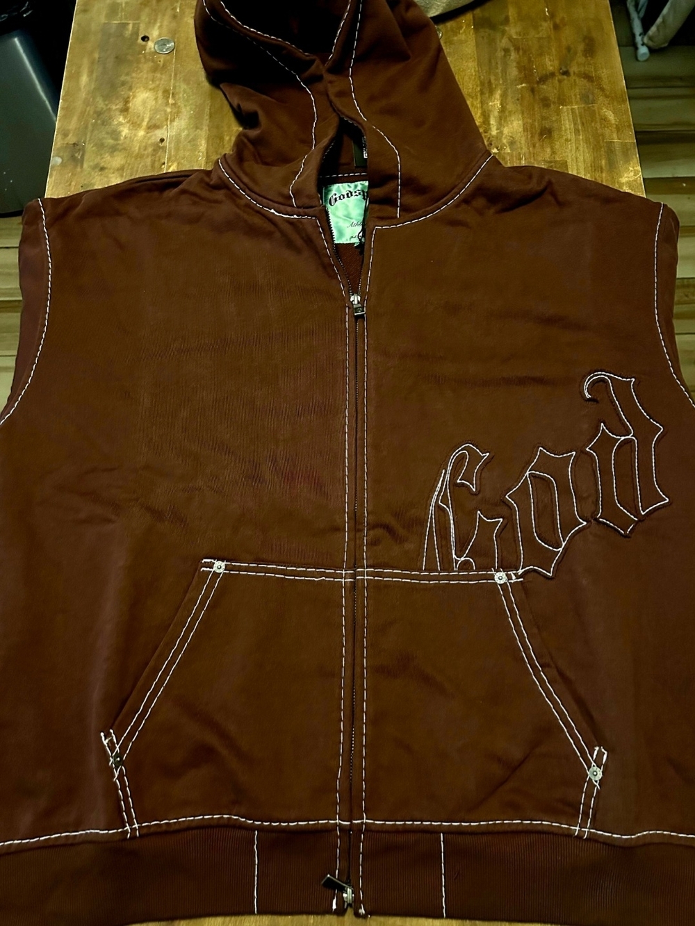 Godspeed Brown Zip-Up Hoodie